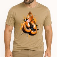 Boxing Glove Orange Ribbon Multiple Sclerosis Awareness Cooling Performance Crew T-Shirt