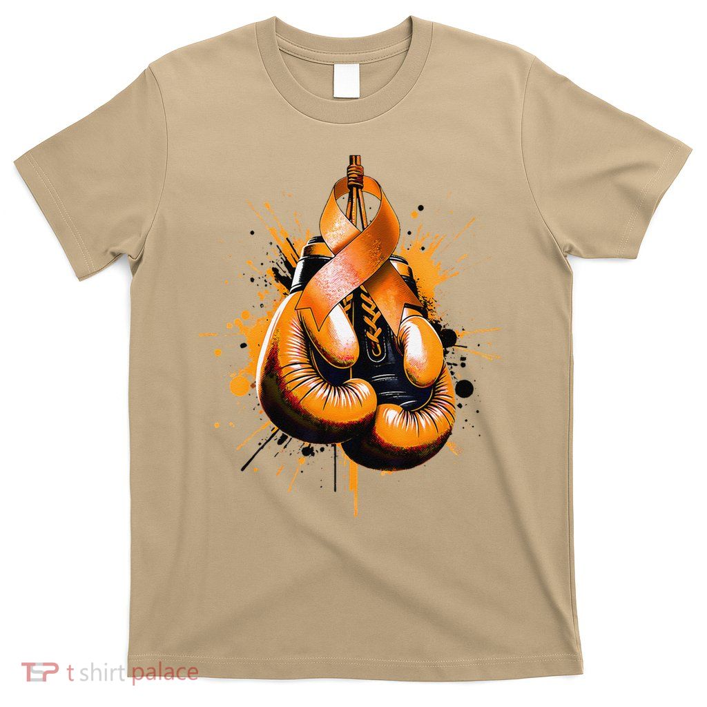 Boxing Glove Orange Ribbon Multiple Sclerosis Awareness T-Shirt