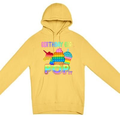 Birthday Girl Pop It Funny Cute Colorful Premium Pullover Hoodie