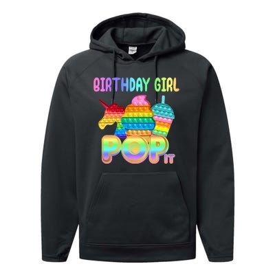 Birthday Girl Pop It Funny Cute Colorful Performance Fleece Hoodie