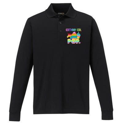 Birthday Girl Pop It Funny Cute Colorful Performance Long Sleeve Polo