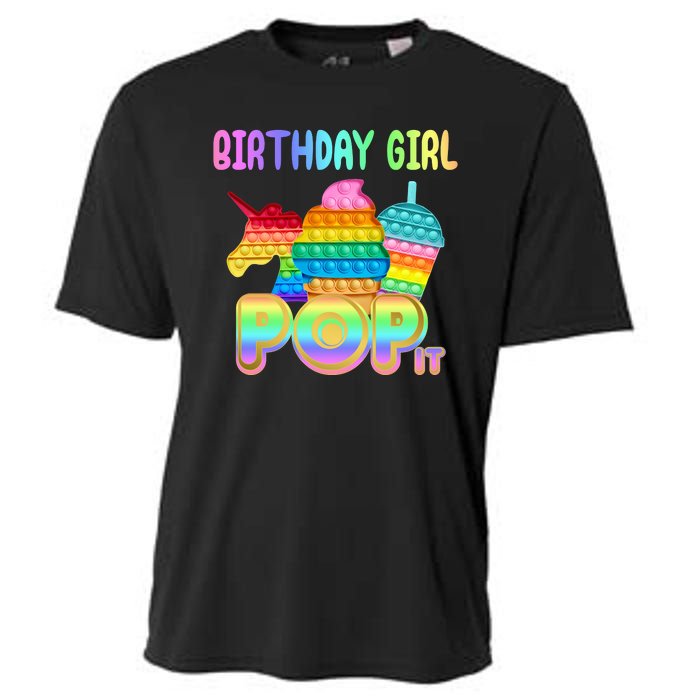 Birthday Girl Pop It Funny Cute Colorful Cooling Performance Crew T-Shirt