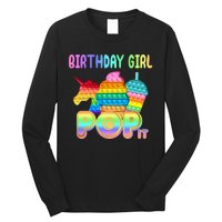 Birthday Girl Pop It Funny Cute Colorful Long Sleeve Shirt