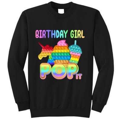 Birthday Girl Pop It Funny Cute Colorful Sweatshirt