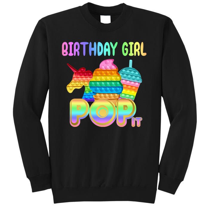 Birthday Girl Pop It Funny Cute Colorful Sweatshirt