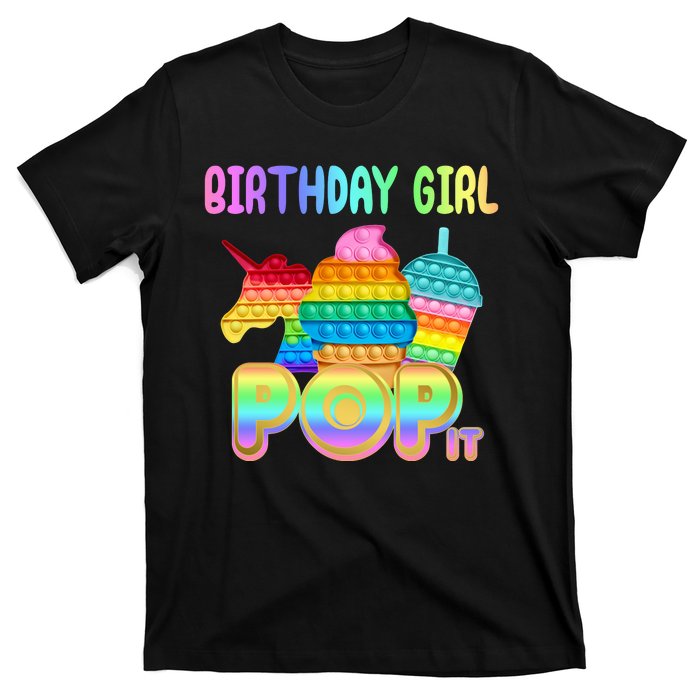 Birthday Girl Pop It Funny Cute Colorful T-Shirt