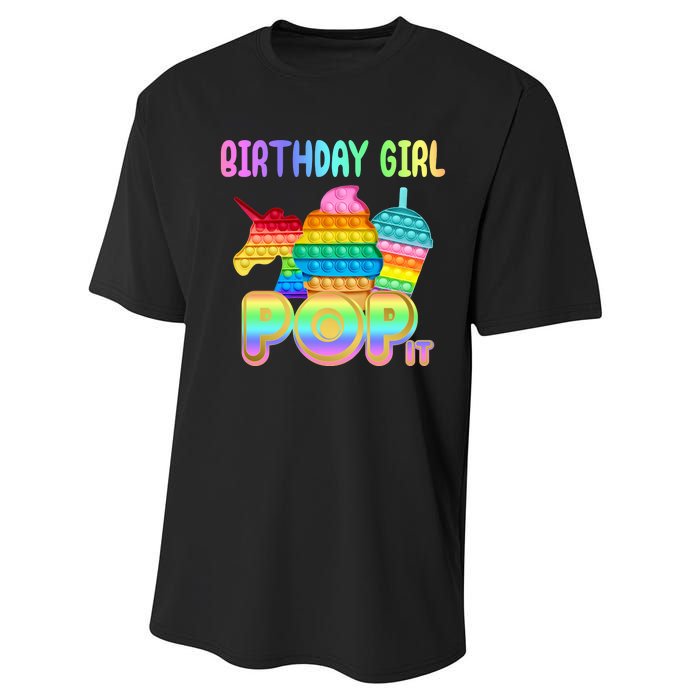 Birthday Girl Pop It Funny Cute Colorful Performance Sprint T-Shirt