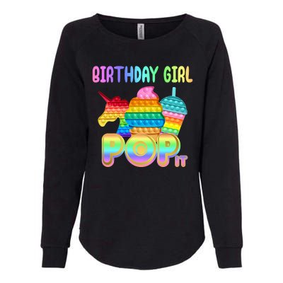 Birthday Girl Pop It Funny Cute Colorful Womens California Wash Sweatshirt