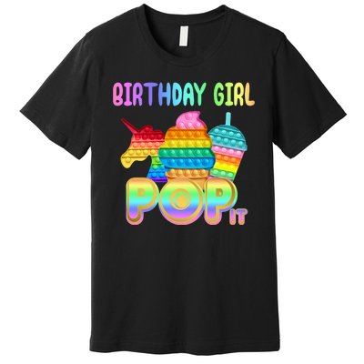 Birthday Girl Pop It Funny Cute Colorful Premium T-Shirt