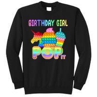 Birthday Girl Pop It Funny Cute Colorful Tall Sweatshirt