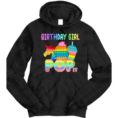 Birthday Girl Pop It Funny Cute Colorful Tie Dye Hoodie