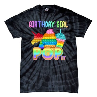 Birthday Girl Pop It Funny Cute Colorful Tie-Dye T-Shirt