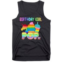 Birthday Girl Pop It Funny Cute Colorful Tank Top