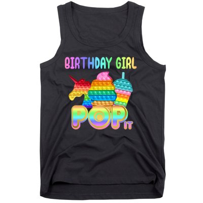 Birthday Girl Pop It Funny Cute Colorful Tank Top