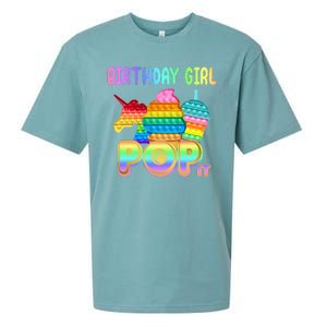 Birthday Girl Pop It Funny Cute Colorful Sueded Cloud Jersey T-Shirt