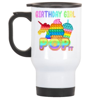 Birthday Girl Pop It Funny Cute Colorful Stainless Steel Travel Mug