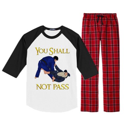 Bjj Guard Passing You Shall Not Pass Brazilian Jiu Jitsu Raglan Sleeve Pajama Set