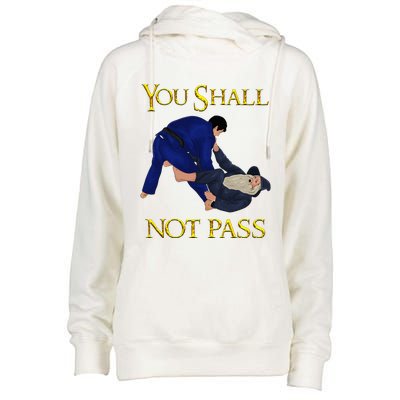 Bjj Guard Passing You Shall Not Pass Brazilian Jiu Jitsu Womens Funnel Neck Pullover Hood