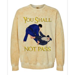 Bjj Guard Passing You Shall Not Pass Brazilian Jiu Jitsu Colorblast Crewneck Sweatshirt