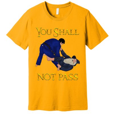 Bjj Guard Passing You Shall Not Pass Brazilian Jiu Jitsu Premium T-Shirt