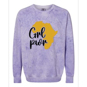 Black Girl Power For Black History Month Gift Colorblast Crewneck Sweatshirt