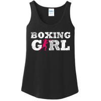 Boxing Girl Player Silhouette Sport Ladies Essential Tank