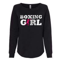 Boxing Girl Player Silhouette Sport Womens California Wash Sweatshirt