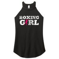 Boxing Girl Player Silhouette Sport Women's Perfect Tri Rocker Tank