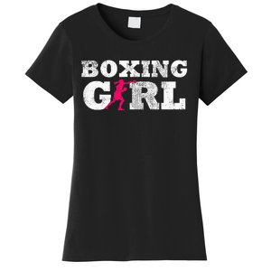 Boxing Girl Player Silhouette Sport Women's T-Shirt