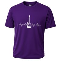 Bass Guitar Player Heartbeat Cooling Performance Crew T-Shirt