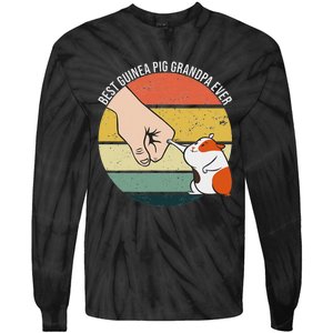 Best Guinea Pig Grandpa Ever Furry Potato Domestic Cavy Tie-Dye Long Sleeve Shirt