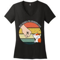 Best Guinea Pig Grandpa Ever Furry Potato Domestic Cavy Women's V-Neck T-Shirt