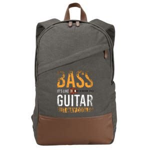 Bass Guitar Player Bassist Gift Bass Guitar Cotton Canvas Backpack