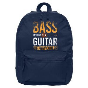 Bass Guitar Player Bassist Gift Bass Guitar 16 in Basic Backpack