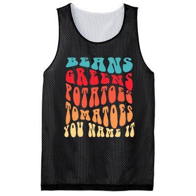 Beans Greens Potatoes Tomatoes  Love Thanksgiving Food Mesh Reversible Basketball Jersey Tank