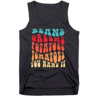 Beans Greens Potatoes Tomatoes  Love Thanksgiving Food Tank Top