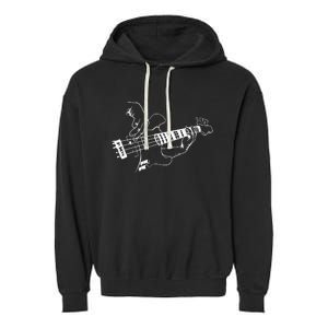 Bass Guitar Player Music Guitarist Musician Rock Garment-Dyed Fleece Hoodie