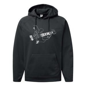 Bass Guitar Player Music Guitarist Musician Rock Performance Fleece Hoodie