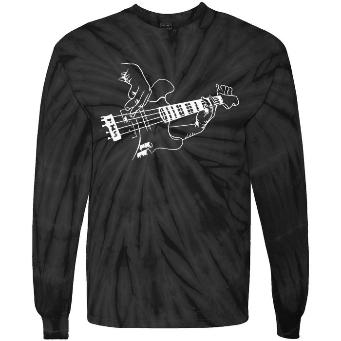 Bass Guitar Player Music Guitarist Musician Rock Tie-Dye Long Sleeve Shirt