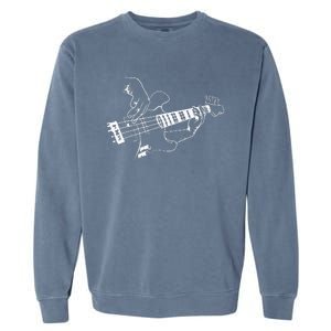 Bass Guitar Player Music Guitarist Musician Rock Garment-Dyed Sweatshirt