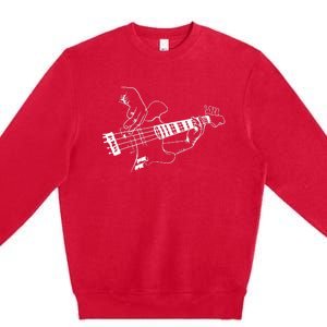 Bass Guitar Player Music Guitarist Musician Rock Premium Crewneck Sweatshirt