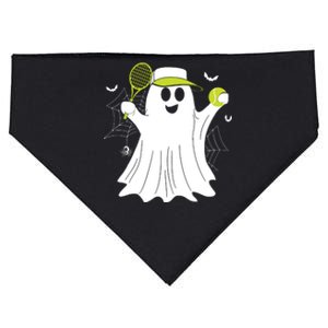 Boo Ghost Playing Tennis Funny Halloween Tennis Costume USA-Made Doggie Bandana