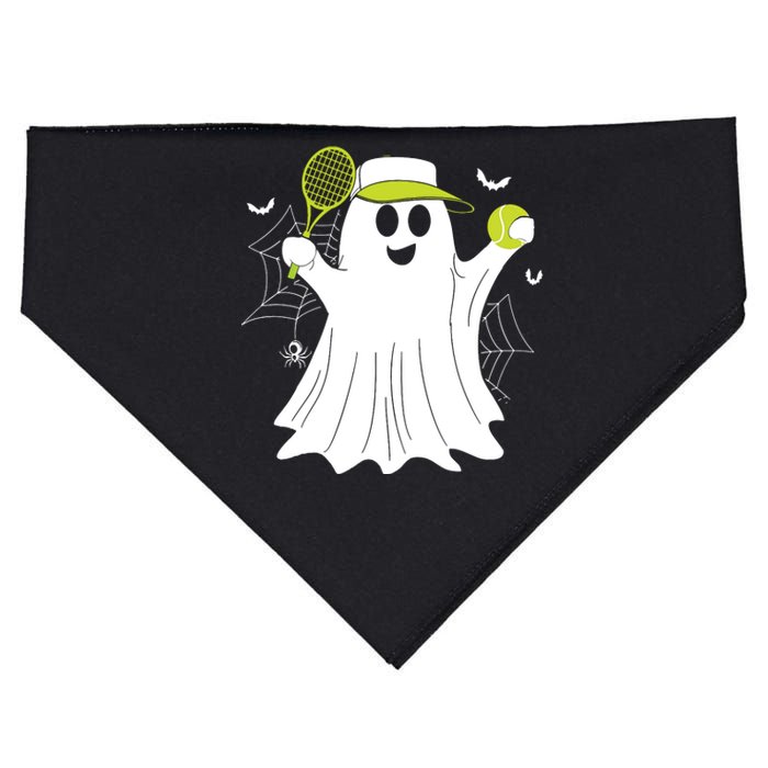 Boo Ghost Playing Tennis Funny Halloween Tennis Costume USA-Made Doggie Bandana