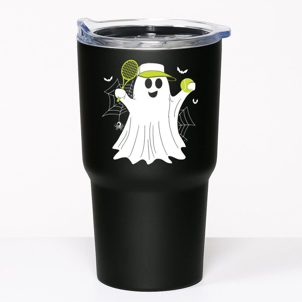Boo Ghost Playing Tennis Funny Halloween Tennis Costume Tumbler