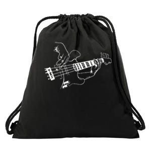 Bass Guitar Player Music Guitarist Musician Rock Cool Gift Drawstring Bag