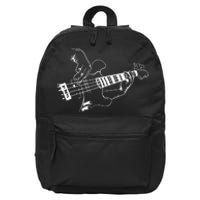 Bass Guitar Player Music Guitarist Musician Rock Cool Gift 16 in Basic Backpack