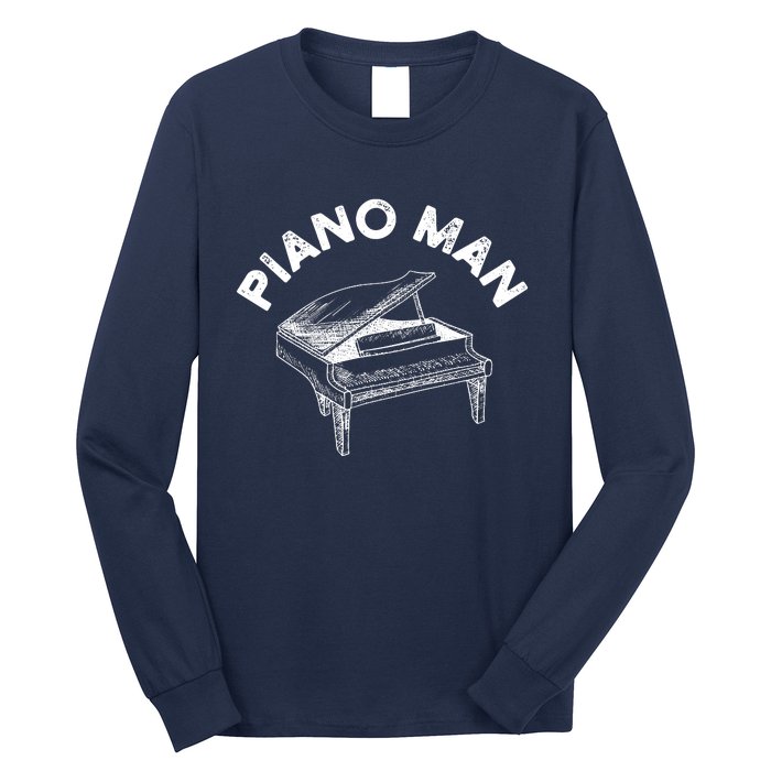 Baby Grand Piano Man Teacher Student Pianist Gifts Long Sleeve Shirt