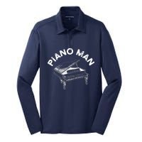 Baby Grand Piano Man Teacher Student Pianist Gifts Silk Touch Performance Long Sleeve Polo