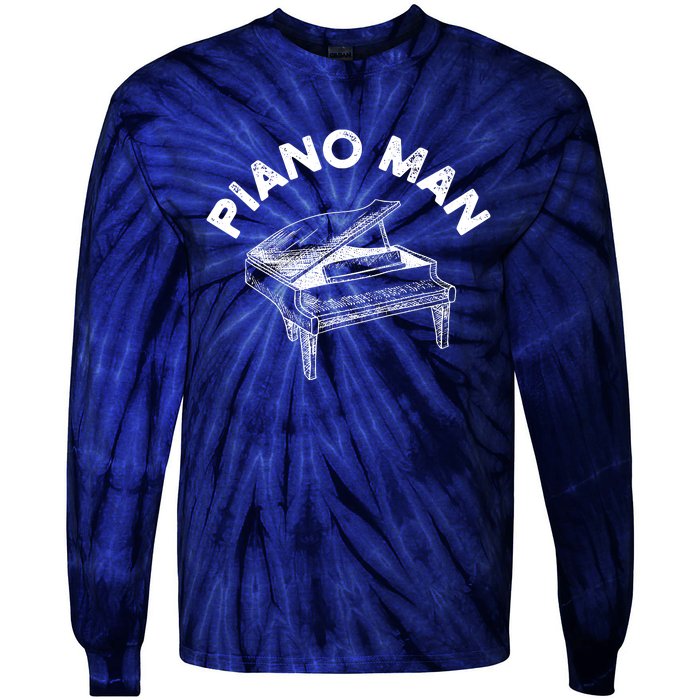 Baby Grand Piano Man Teacher Student Pianist Gifts Tie-Dye Long Sleeve Shirt