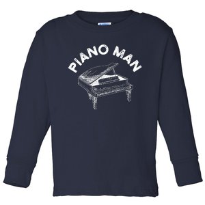 Baby Grand Piano Man Teacher Student Pianist Gifts Toddler Long Sleeve Shirt